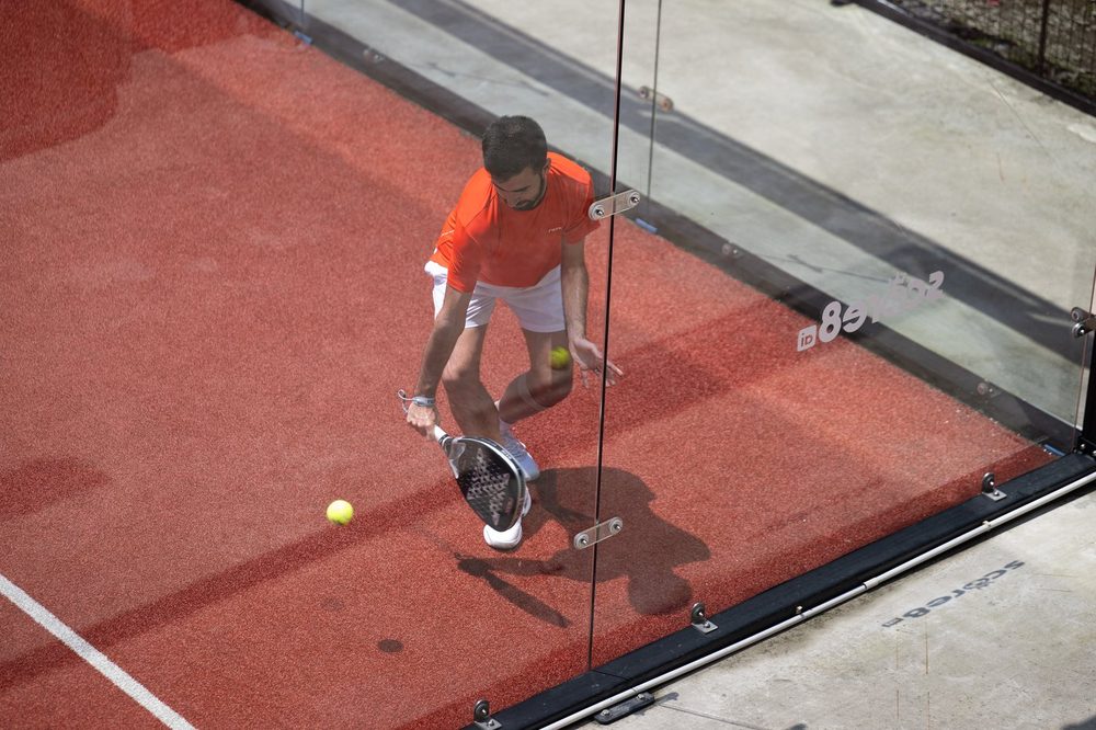 Overhead action on court